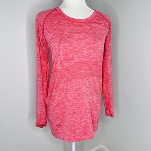 Lululemon Swiftly Tech Orange Long Sleeve Shirt Top 10